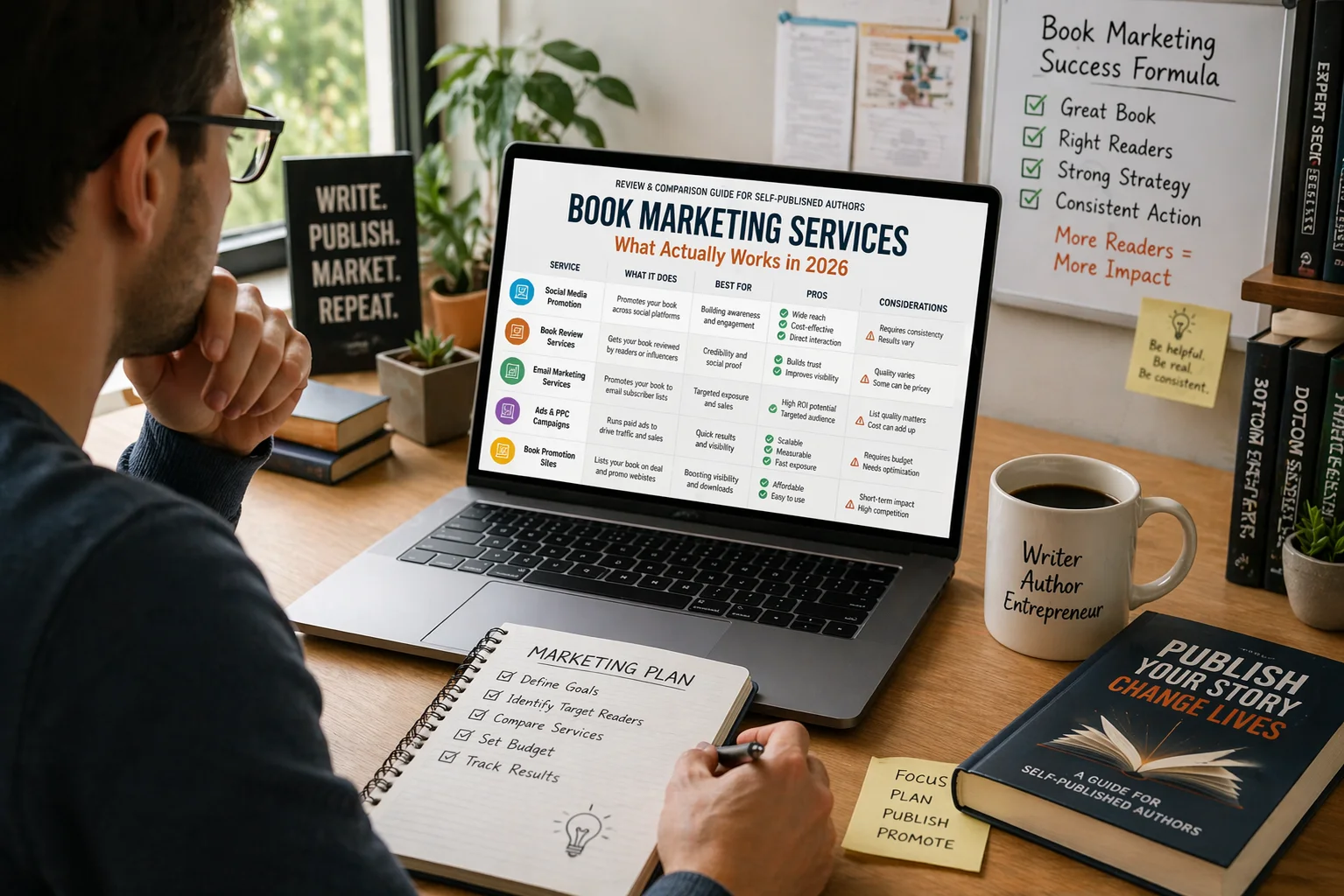 Book Marketing Services for Self-Published Authors: What Actually Works in 2026 by KindleBookHub Editorial Team - Blog featured image