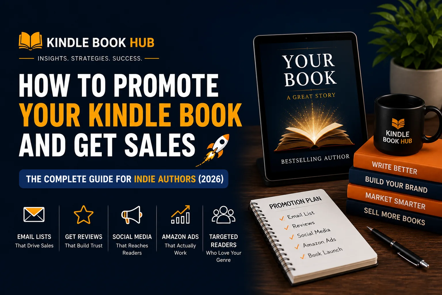How to Promote Your Kindle Book and Actually Get Sales: The 2026 Guide for Indie Authors by KindleBookHub Team - Blog featured image